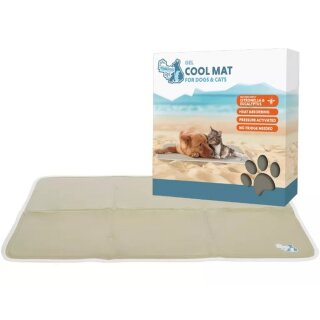 Coolpets Gel kühlende Matte für Hunde beige S