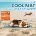 Coolpets Gel kühlende Matte für Hunde olivgrün S
