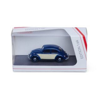 Schuco 452040103 1:64 VW Käfer 2-far. Dkl.Blau/Elfenbein