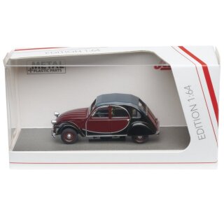 Schuco 452040110 1:64 Citroen 2CV Charlsten Weinrot/Schw.