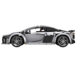 CaDA Audi R8 Coupé grau 1:14 RC-Blockmodell - 575 Bauteile 28×13,5×9 cm