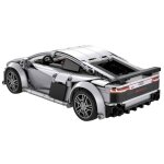 CaDA Audi R8 Coupé grau 1:14 RC-Blockmodell - 575 Bauteile 28×13,5×9 cm