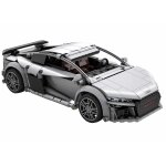 CaDA Audi R8 Coupé grau 1:14 RC-Blockmodell - 575 Bauteile 28×13,5×9 cm
