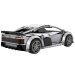 CaDA Audi R8 Coupé grau 1:14 RC-Blockmodell - 575 Bauteile 28×13,5×9 cm