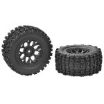Team Corally C-00230-0070 Reifensatz + Felgen schwarz...