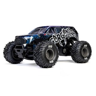 Arrma ARA3530T1 1:10 GORGON 223S 2WD RTR Brushless Monster Truck, Blue/Black