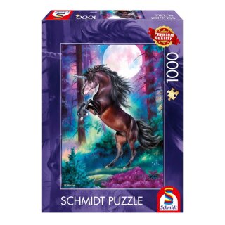 Schmidt Spiele 58887 Einhorn bei Vollmond 1000 Teile Puzzle