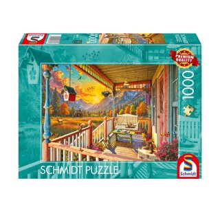Schmidt Spiele 58893 Bergland-Veranda 1000 Teile Puzzle