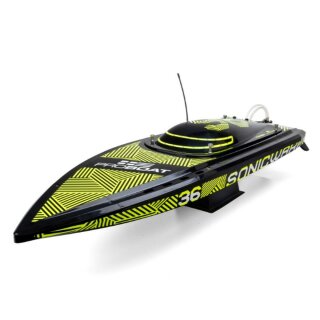ProBoat PRB-2171T1 Sonicwake 36 Zoll V3 Self-Righting V-Hull Boat RTR, Black