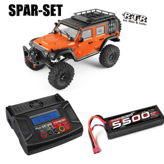 DF-Models 3228 1:10 DF-4S Pro brushless Scale Crawler 2-Gang RTR orange - 2S Spar-Set