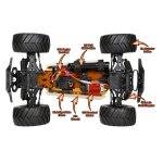 DF-Models 3197 1:10 BigStrike Truck 4WD brushed RTR ohne Akku/Lader
