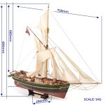 OCCRE oc12016 Gjoa Forschungsschiff Holzbausatz 1:45