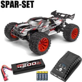 Maverick Quantum+ Flux 3S 1/10 4WD Stadium Truck - Red inkl. 2S Spar-Set