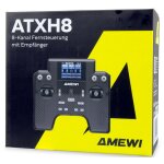 Amewi 28399 ATXH8 8-Kanal Sender mit Empfänger Telemetrie und 4 Modellspeicher