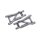 Traxxas TRX2555-SLGRY Querlenker HD hinten grau (2) VX3 2WD Rustler Slash
