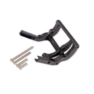 Traxxas 3677-BLK Wheelie bar Halter mit Schrauben schwarz VX3 2WD