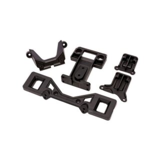 Traxxas 3731X-BLK Karohalter v/h +KT schwarz Rustler 2WD