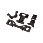 Traxxas 3731X-BLK Karohalter v/h +KT schwarz Rustler 2WD