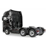 Amewi 22760 1:18 Scania 770 S Zugmaschine 6x4 RTR schwarz inkl. Tieflader-Sattelauflieger