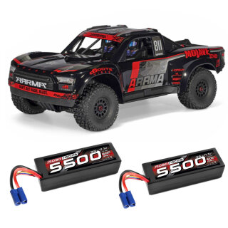 Arrma ARA7704V3T1 1:7 MOJAVE 6S EXB 4X4 RTR Brushless DT, Schwarz - 6S Power-Set