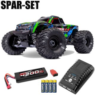 Traxxas 67454-4 Stampede 1:10 4x4 Stadium-Truck VX3 grün - 2S Spar Set