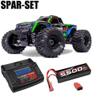 Traxxas 67454-4 Stampede 1:10 4x4 Stadium-Truck VX3 grün - 2S Spar Set
