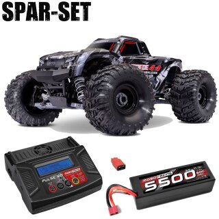 Traxxas 67454-4 Stampede 1:10 4x4 Stadium-Truck VX3 schwarz - 3S Spar Set