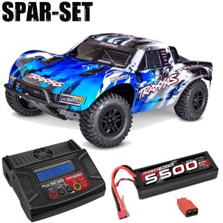 Traxxas 58434-4 Slash 1:10 2WD Short-Course VX3 brushless blau - 2S Spar Set
