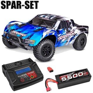 Traxxas 58434-4 Slash 1:10 2WD Short-Course VX3 brushless blau - 3S Spar Set