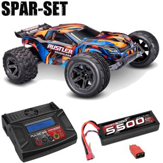 Traxxas 37454-4 Rustler 1:10 2WD Stadium-Truck VX3 brushless orange - 2S Spar Set
