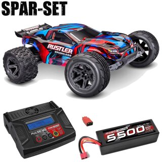 Traxxas 37454-4 Rustler 1:10 2WD Stadium-Truck VX3 brushless rot - 3S Spar Set