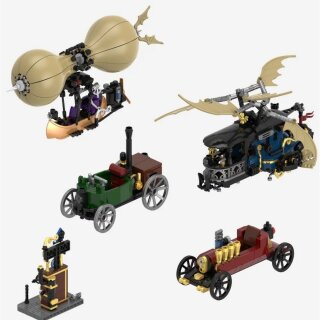 BlueBrixx 108935 Steampunk Motorwagen und Flugmaschinen Teileanzahl: 1199