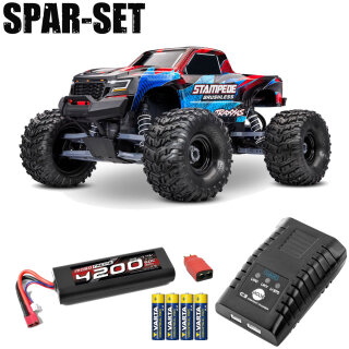 Traxxas 136454-4 Stampede 1:10 2WD MT RTR VX3 Brushless rot - 2S Spar-Set