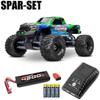 Traxxas 136454-4 Stampede 1:10 2WD MT RTR VX3 Brushless grün - 2S Spar-Set