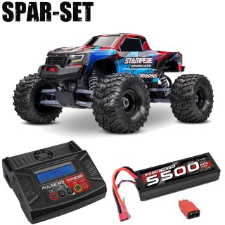 Traxxas 136454-4 Stampede 1:10 2WD MT RTR VX3 Brushless rot - 2S Spar-Set