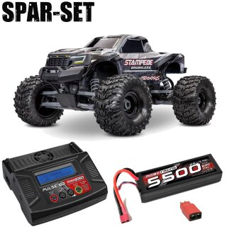 Traxxas 136454-4 Stampede 1:10 2WD MT RTR VX3 Brushless schwarz - 2S Spar-Set