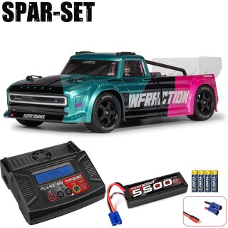Arrma ARA4315V4T3 1:8 INFRACTION 223S DSC 4X4 RTR Brushless Truck - 2S Spar Set