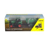 Amewi 22791 Traktor aus Metall mit Tankanhänger 1:64 RTR grün