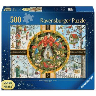 Ravensburger 16835 Erwachsenenpuzzle - Singvögel im Winter Teileanzahl: 500