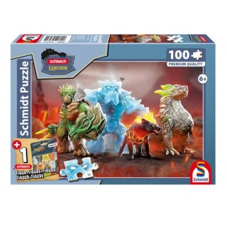 Schmidt Spiele 56585 Kreaturen aus Eldrador 100 Teile puzzle + 1 Schleich Figur