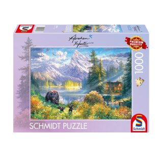 Schmidt Spiele 58808 Abraham Hunter: Hochland-Idyll, 1.000 Teile Puzzle