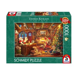 Schmidt Spiele 58794 Thomas Kinkade: Santa prüft Wunschliste 1.000 Teile Puzzle