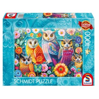 Schmidt Spiele 58058 Eulen und Blumen 1.000 Teile Puzzle