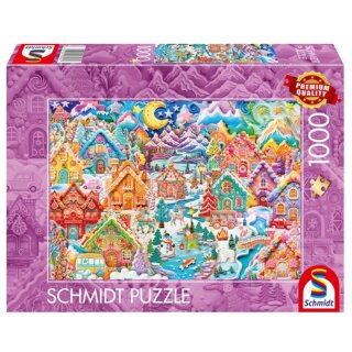Schmidt Spiele 58064 Weihnachtliche Knusperhäuschen 1.000 Teile Puzzle
