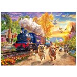 Schmidt Spiele 58070 Hunderennen mit Dampflok 1.000 Teile...